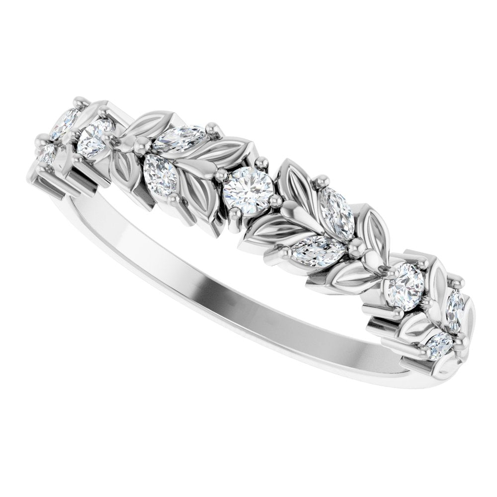 14K White Gold 1/4 CTW Natural Diamond Anniversary Band