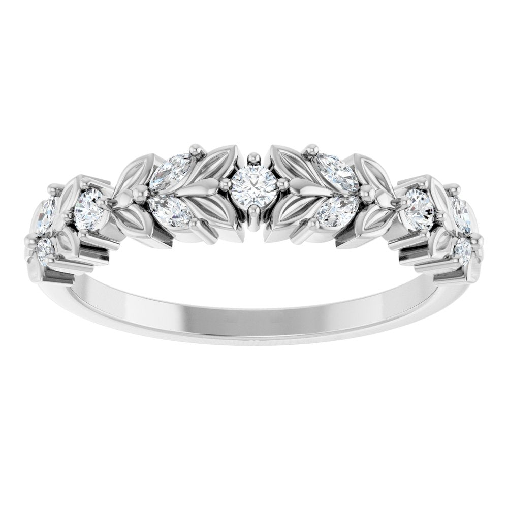 14K White Gold 1/4 CTW Natural Diamond Anniversary Band