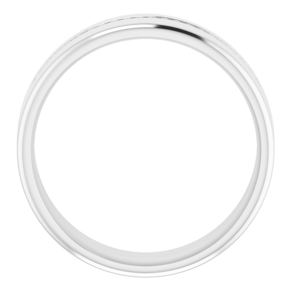 14K White 0.08 CTW Natural Diamond Band