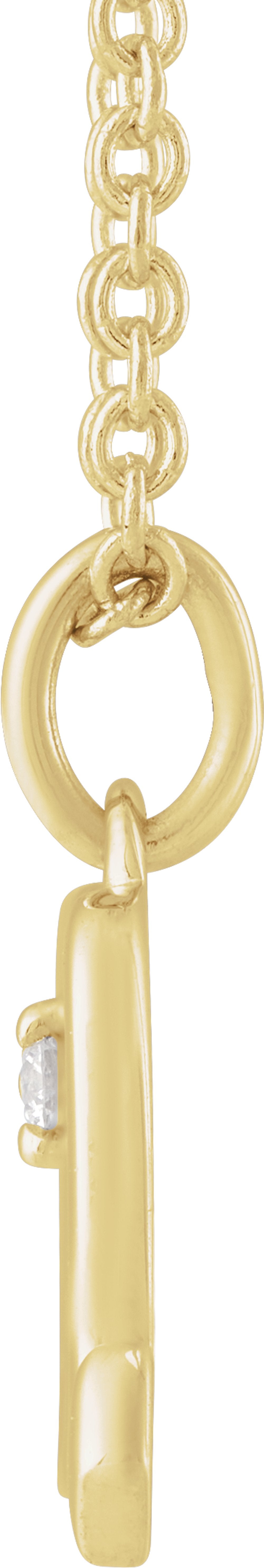 14K Yellow .015 CT Natural Diamond Scorpio Zodiac 16-18" Necklace