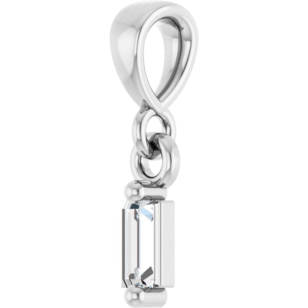 14K White Gold .06 CTW Natural Diamond Solitaire Pendant