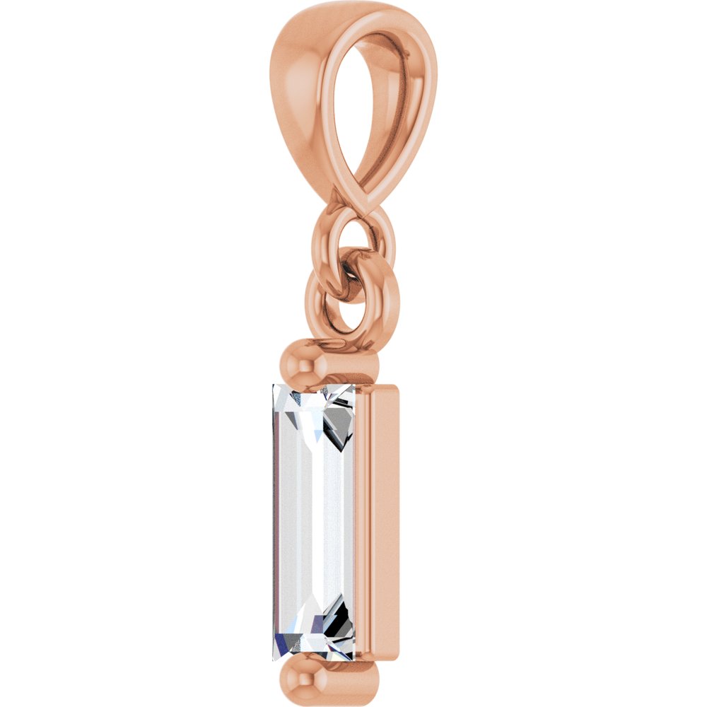 14K Rose 1/6 CTW Natural Diamond Solitaire Pendant