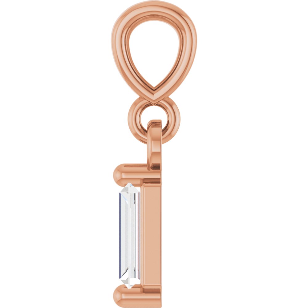 14K Rose Gold 1/8 CTW Natural Diamond Solitaire Pendant