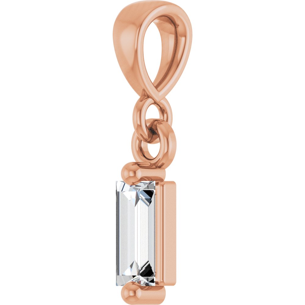 14K Rose Gold 1/8 CTW Natural Diamond Solitaire Pendant