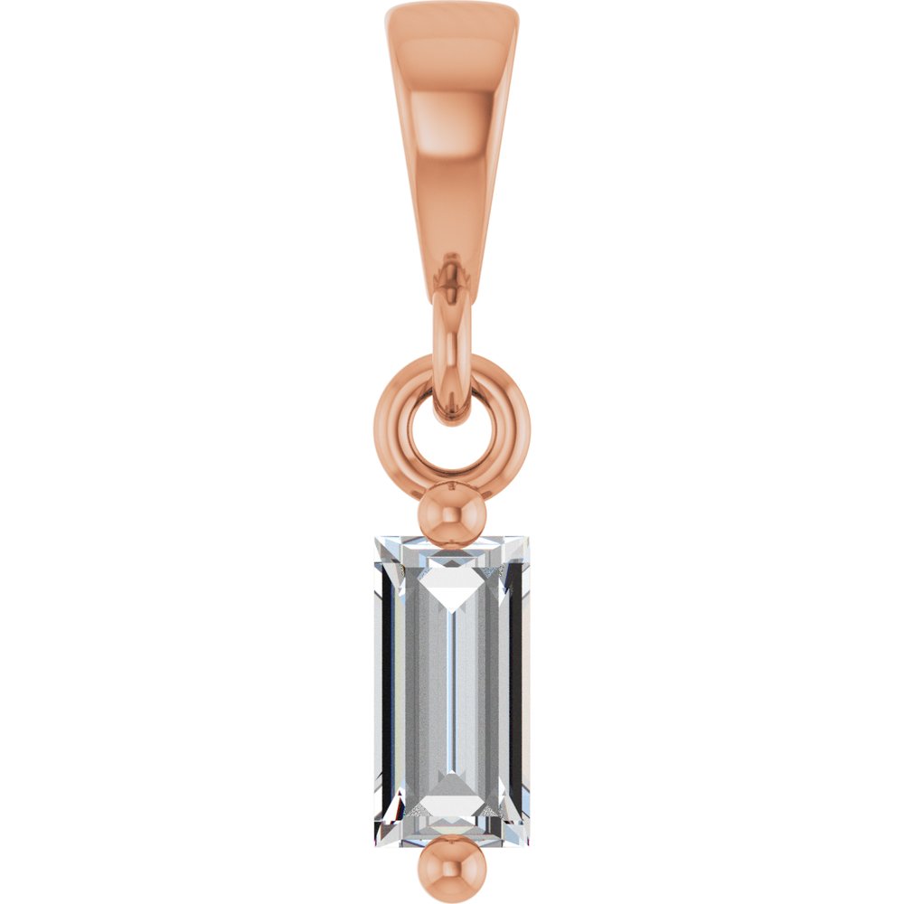 14K Rose Gold 1/8 CTW Natural Diamond Solitaire Pendant