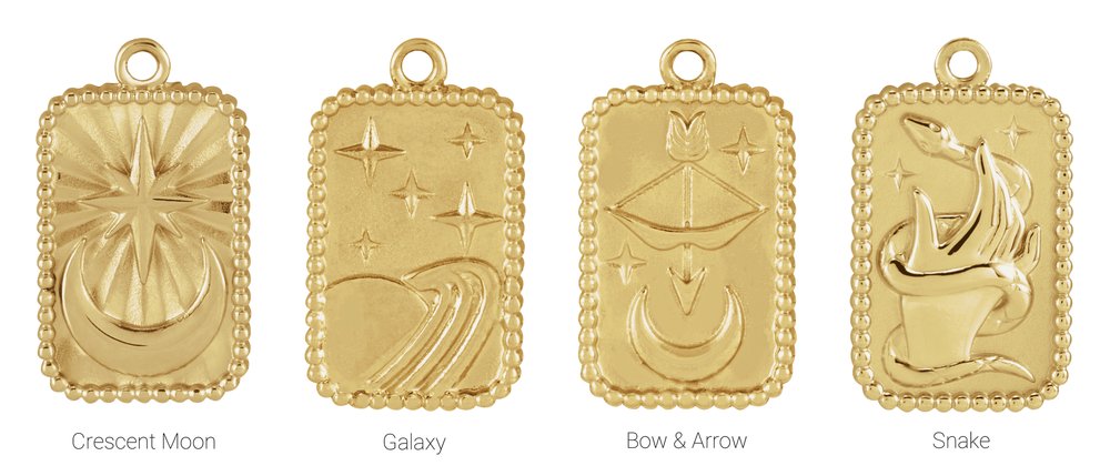 14K White Galaxy Dangle