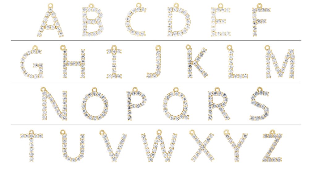14K Yellow 1/5 CTW Lab-Grown Diamond Initial K Dangle