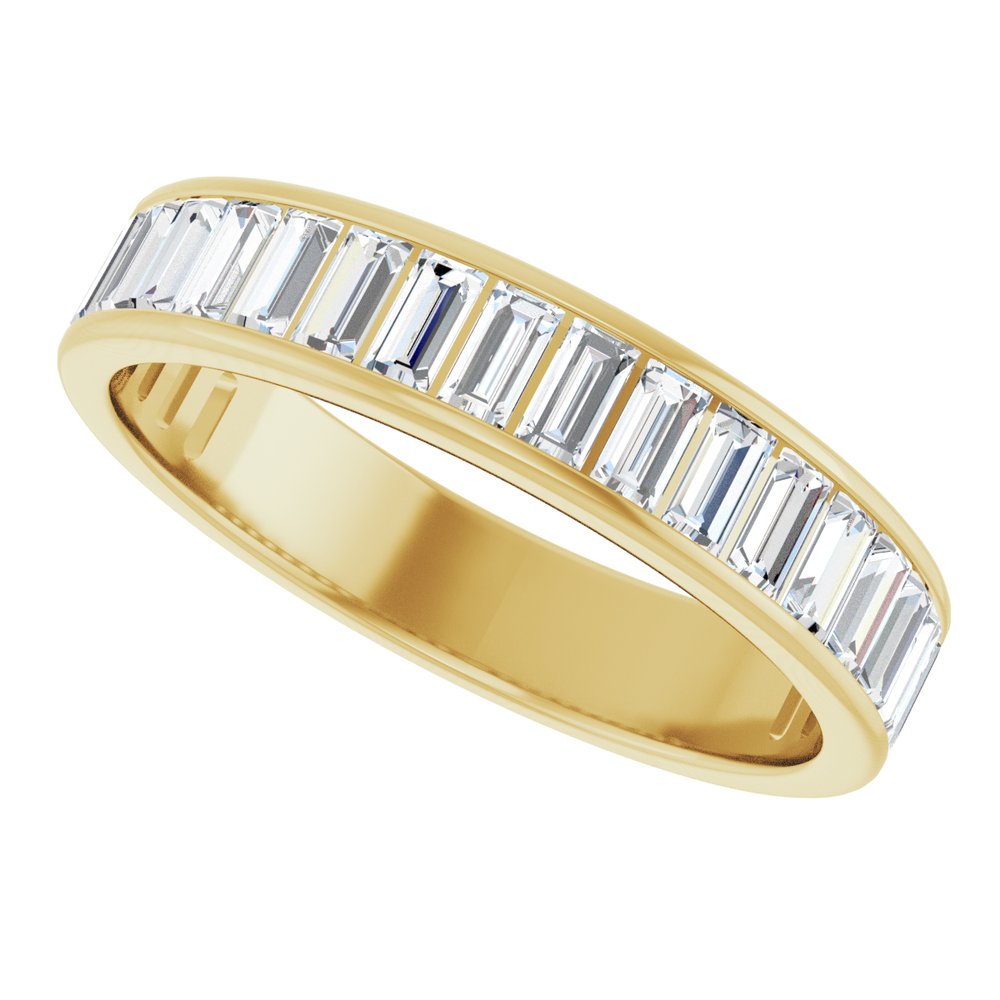 14K Yellow Gold 9/10 CTW Lab-Grown Diamond Anniversary Band Size 7