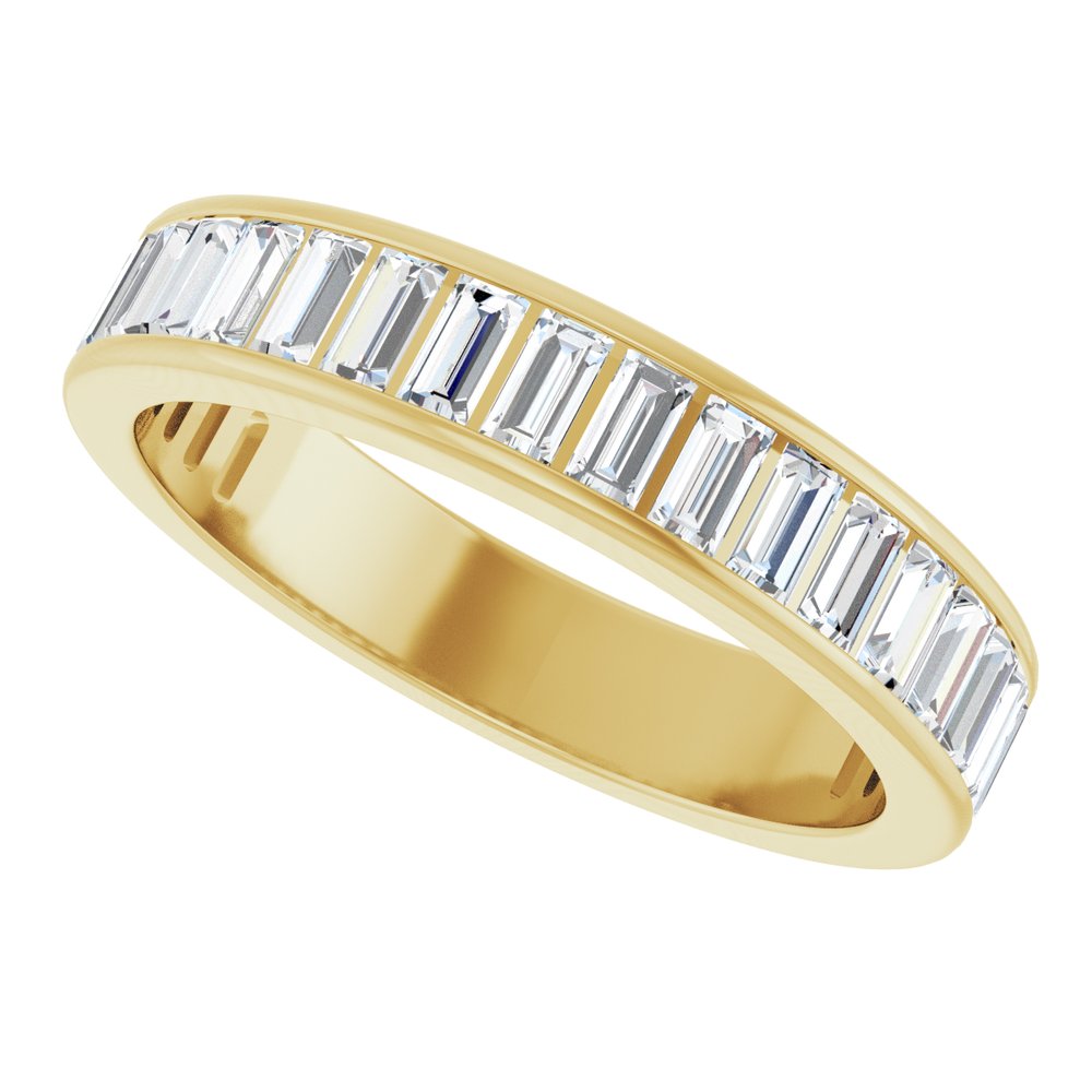 14K Yellow Gold 9/10 CTW Lab-Grown Diamond Anniversary Band Size 7