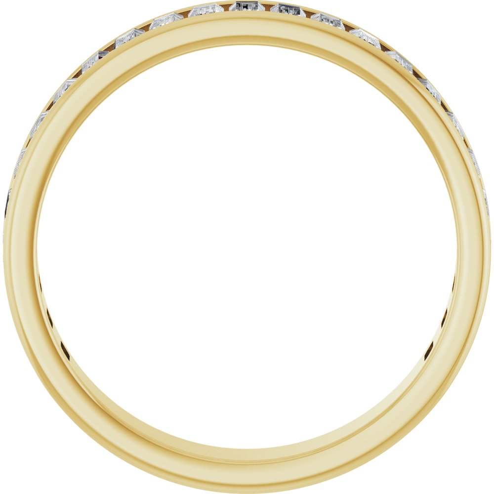 14K Yellow Gold 9/10 CTW Lab-Grown Diamond Anniversary Band Size 7