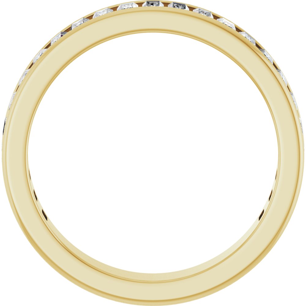 14K Yellow Gold 9/10 CTW Lab-Grown Diamond Anniversary Band Size 7