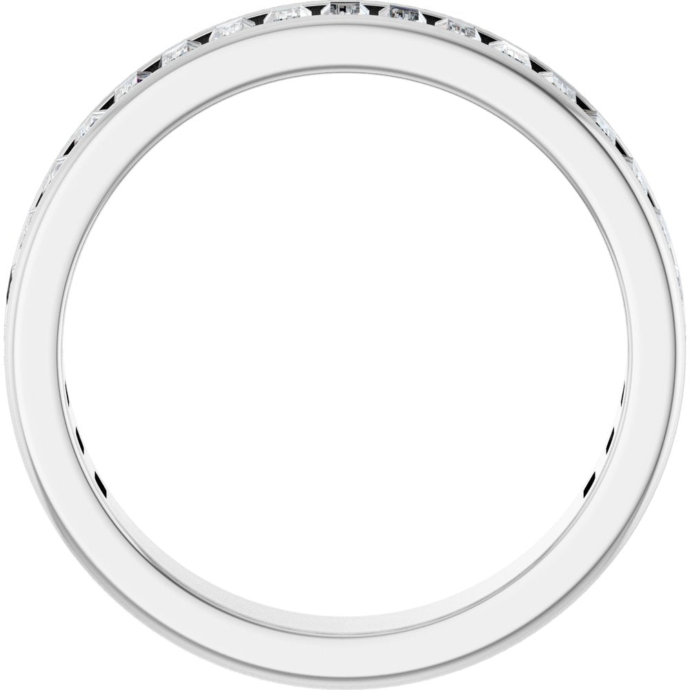 14K White Gold 9/10 CTW Lab-Grown Diamond Anniversary Band Size 7