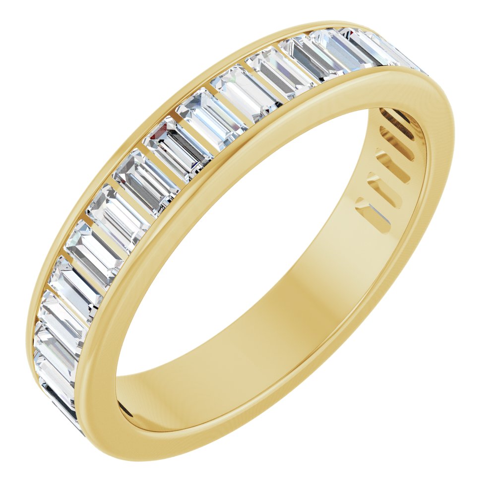 14K Yellow Gold 9/10 CTW Lab-Grown Diamond Anniversary Band Size 7