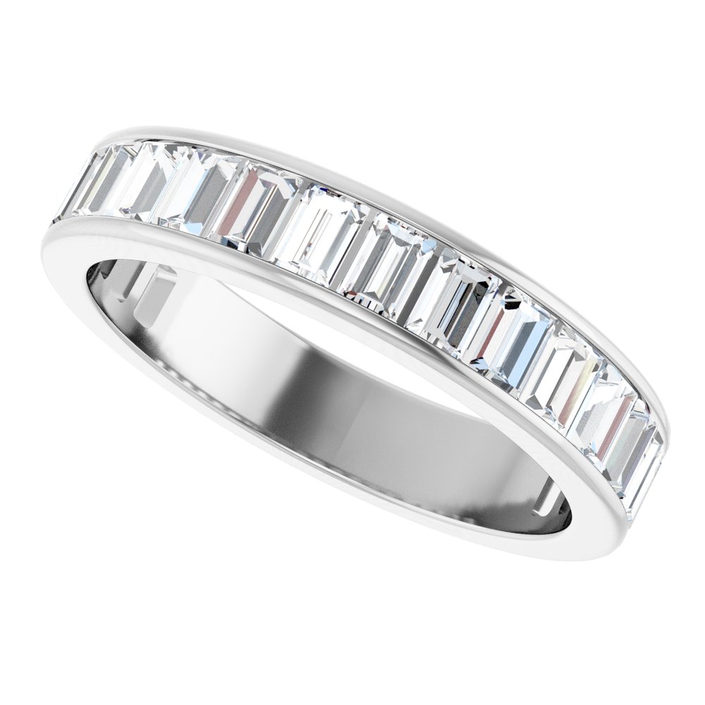 14K White Gold 1 5/8 CTW Lab-Grown Diamond Anniversary Band Size 7