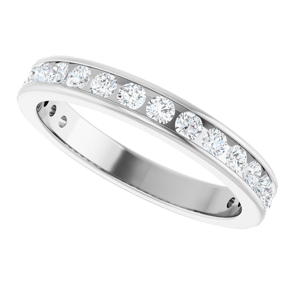 14K White Gold 5/8 CTW Lab-Grown Diamond Anniversary Band Size 7