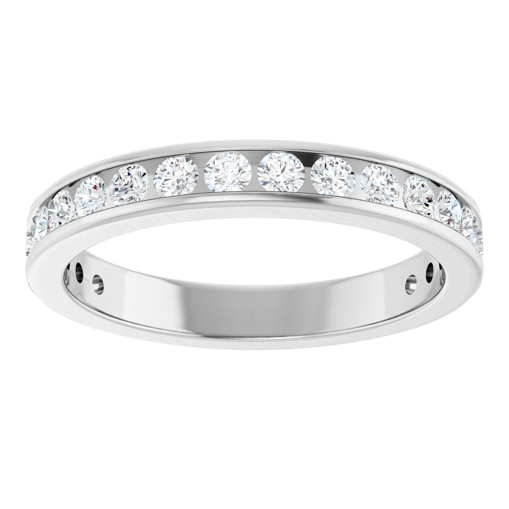 14K White Gold 5/8 CTW Lab-Grown Diamond Anniversary Band Size 7