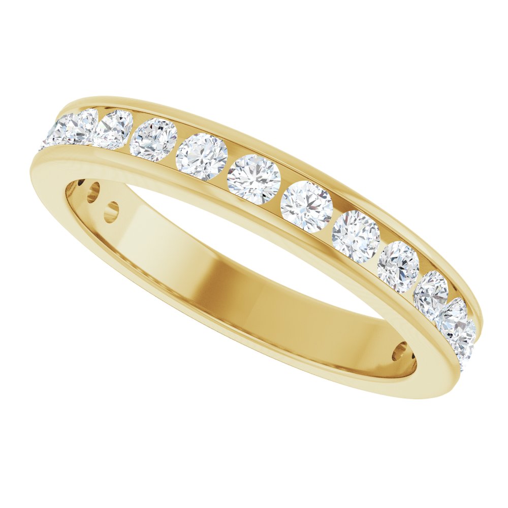 14K Yellow Gold 1/2 CTW Lab-Grown Diamond Anniversary Band Size 5.5