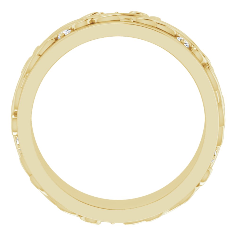 14K Yellow Gold 1/4 CTW Natural Diamond Band Size 9.5
