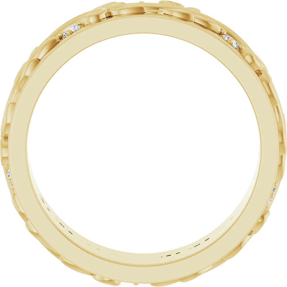 14K Yellow Gold 1/4 CTW Natural Diamond Band Size 10