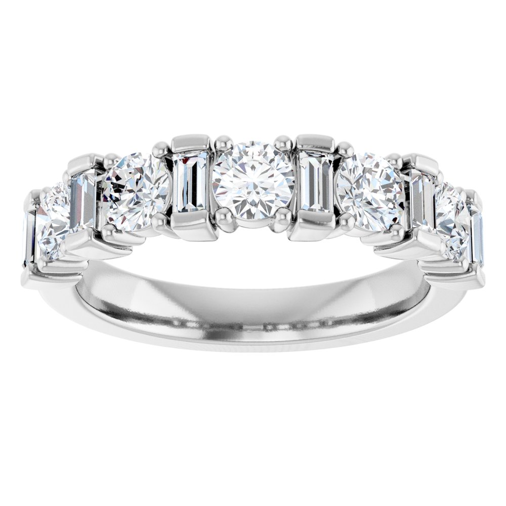 14K White Gold 1 1/8 CTW Natural Diamond Anniversary Band