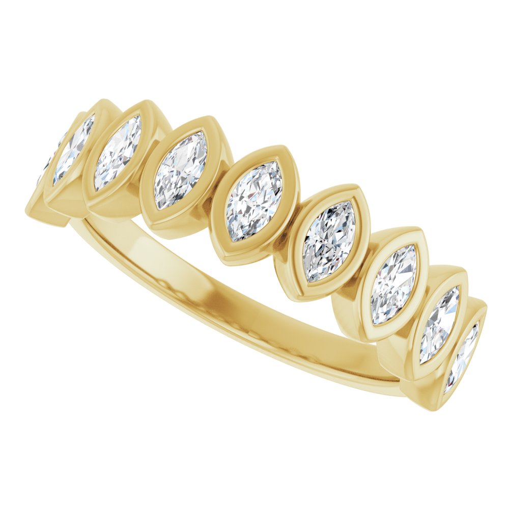 14K Yellow Gold 5/8 CTW Lab-Grown Diamond Anniversary Band