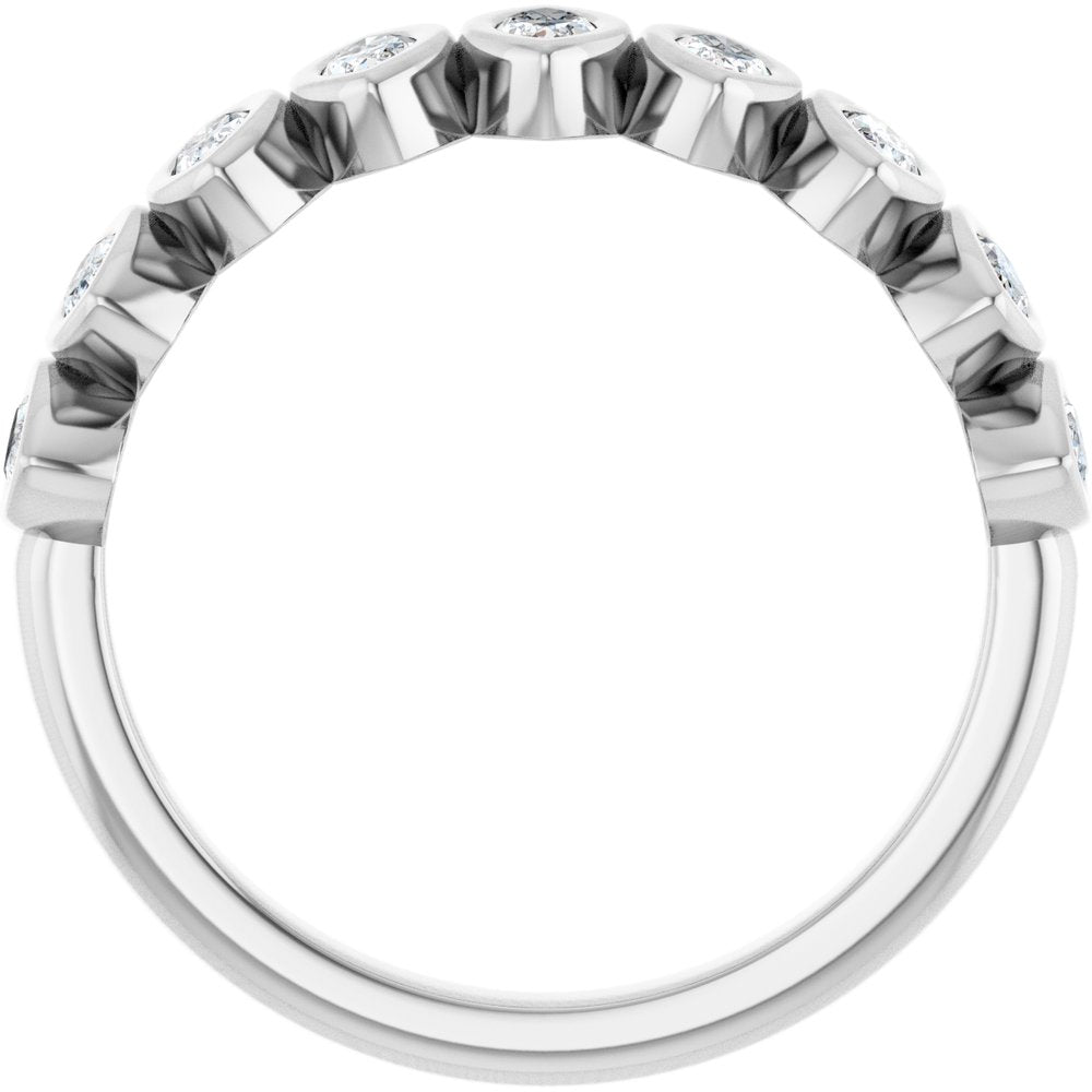 14K White Gold 5/8 CTW Lab-Grown Diamond Anniversary Band