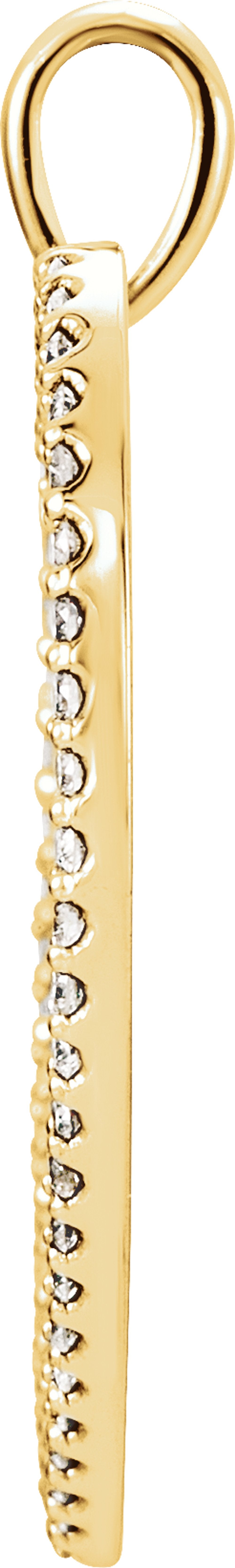 14K Yellow Gold 3/8 CTW Natural Diamond Heart Pendant