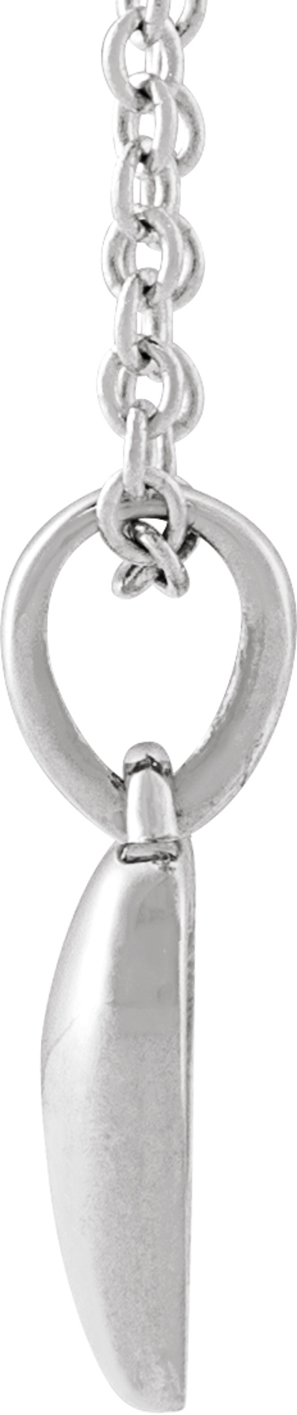 Sterling Silver Puffed Heart 16-18" Necklace