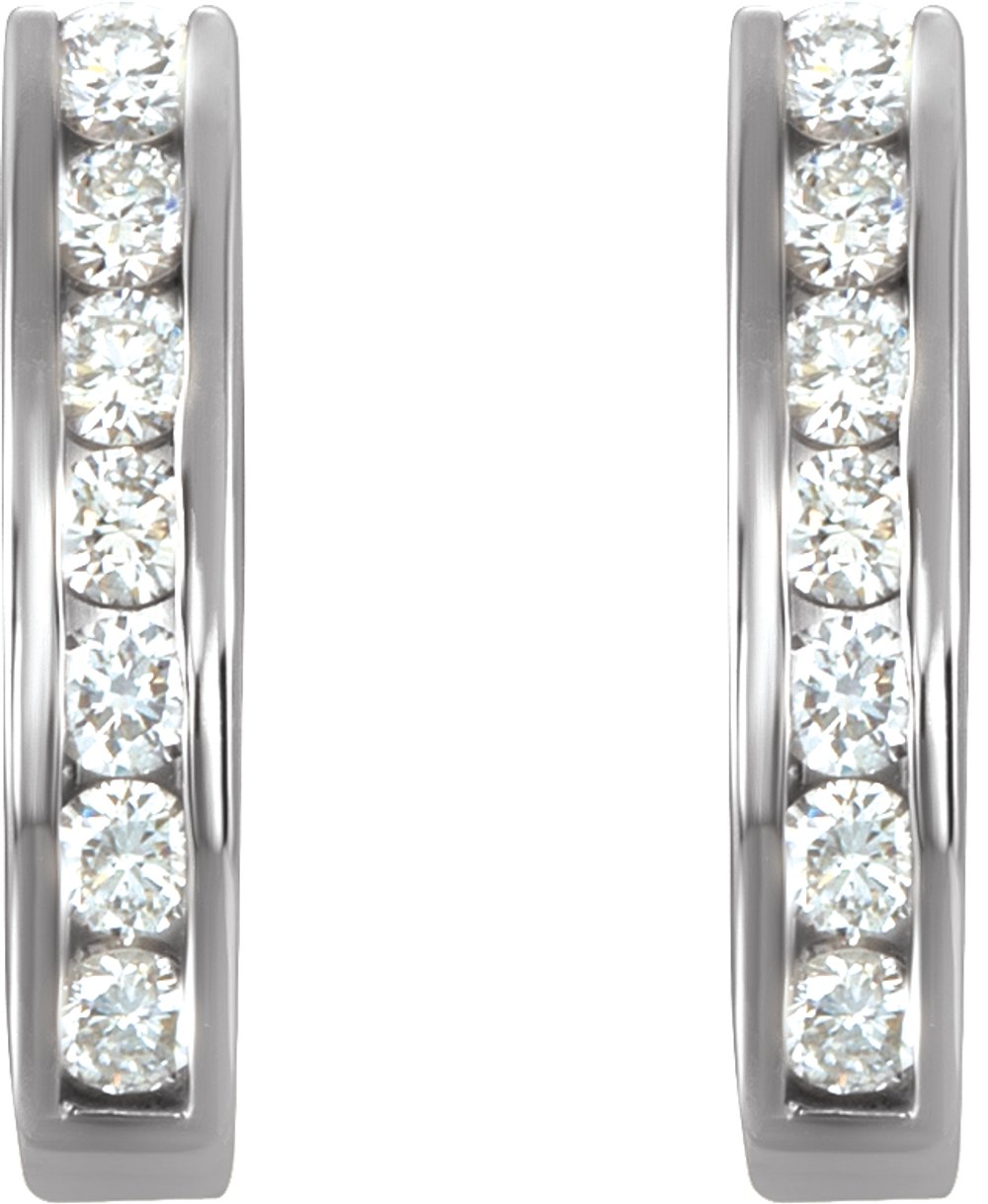 14K White 3/8 CTW Natural Diamond Earrings