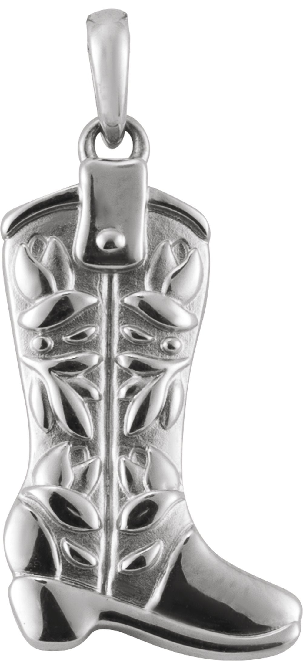 Sterling Silver Cowboy Boot Pendant