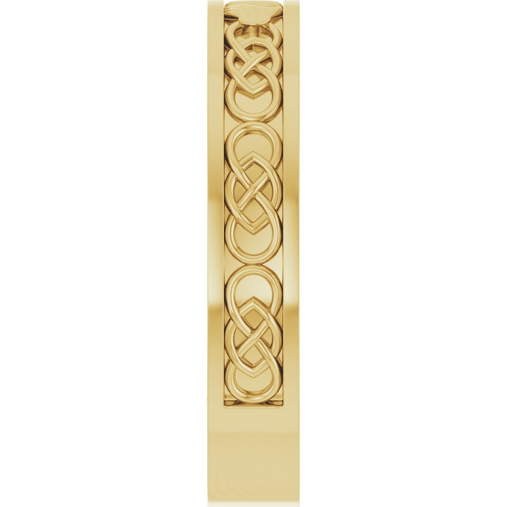 14K Yellow Gold 2.6 mm Claddagh Flat Band