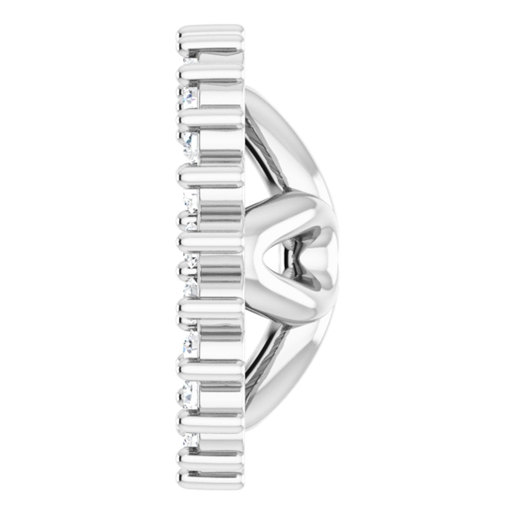 Platinum 1/6 CTW Natural Diamond Earring Jackets