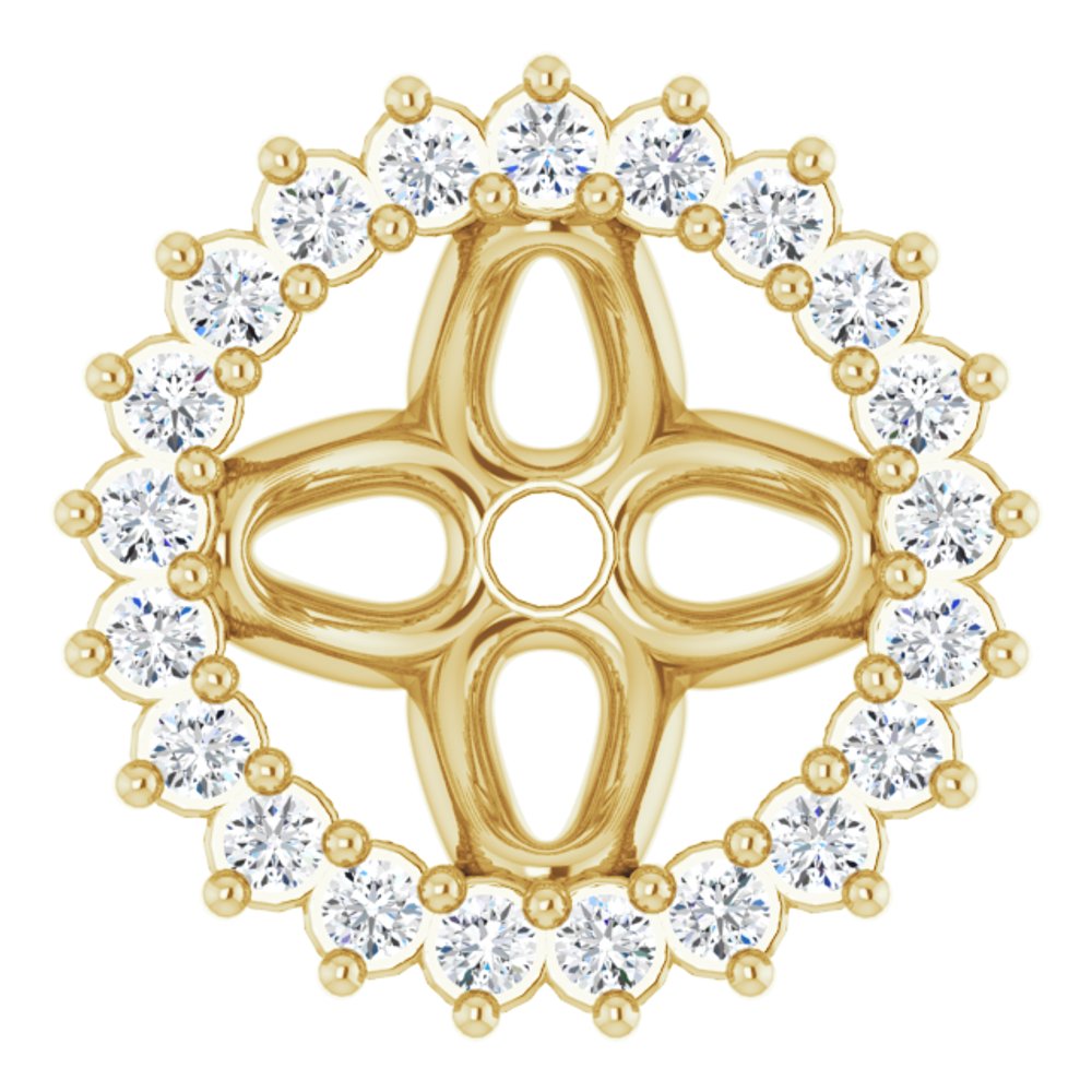14K Yellow Gold 1/6 CTW Natural Diamond Earring Jackets