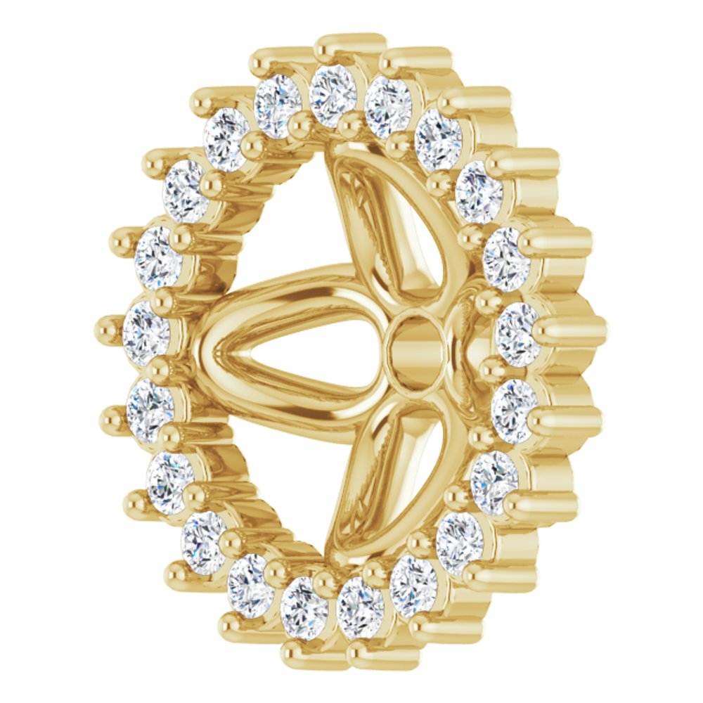 14K Yellow Gold 1/6 CTW Natural Diamond Earring Jackets