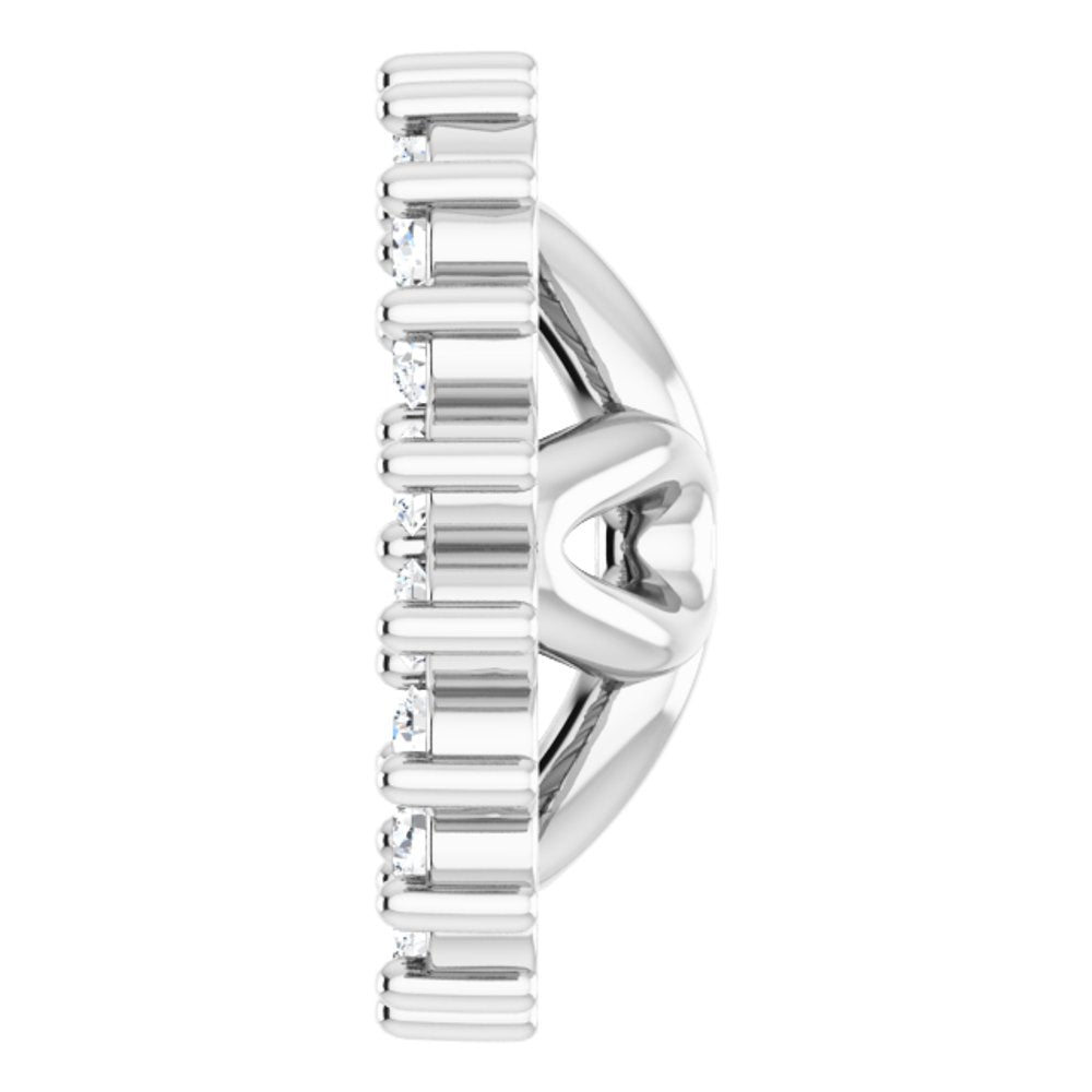14K White Gold 1/8 CTW Natural Diamond Earring Jackets