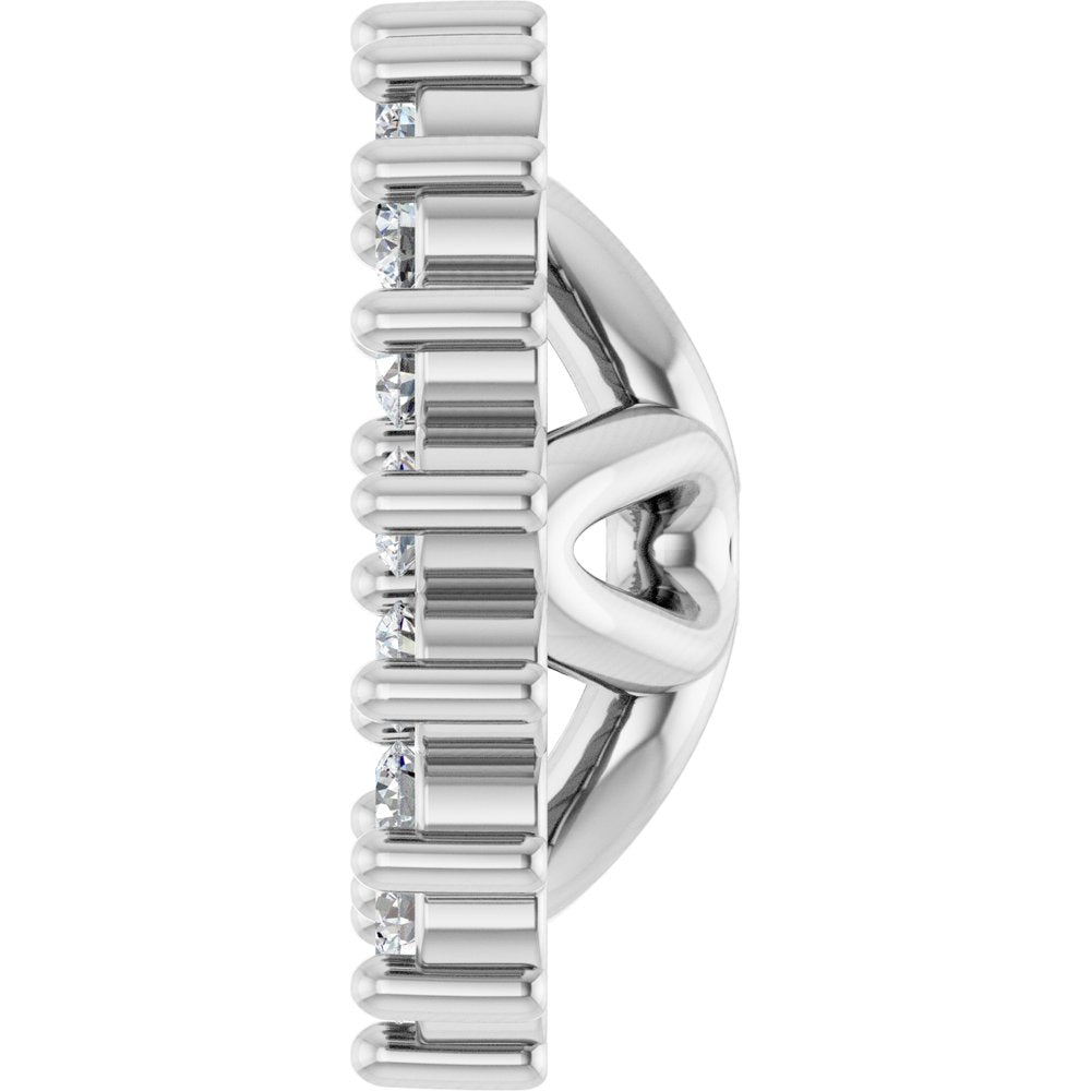 14K White Gold 1/8 CTW Natural Diamond Earring Jackets