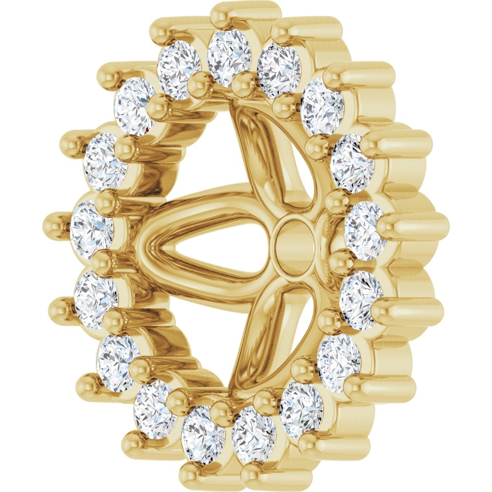 14K Yellow Gold 1/8 CTW Natural Diamond Earring Jackets