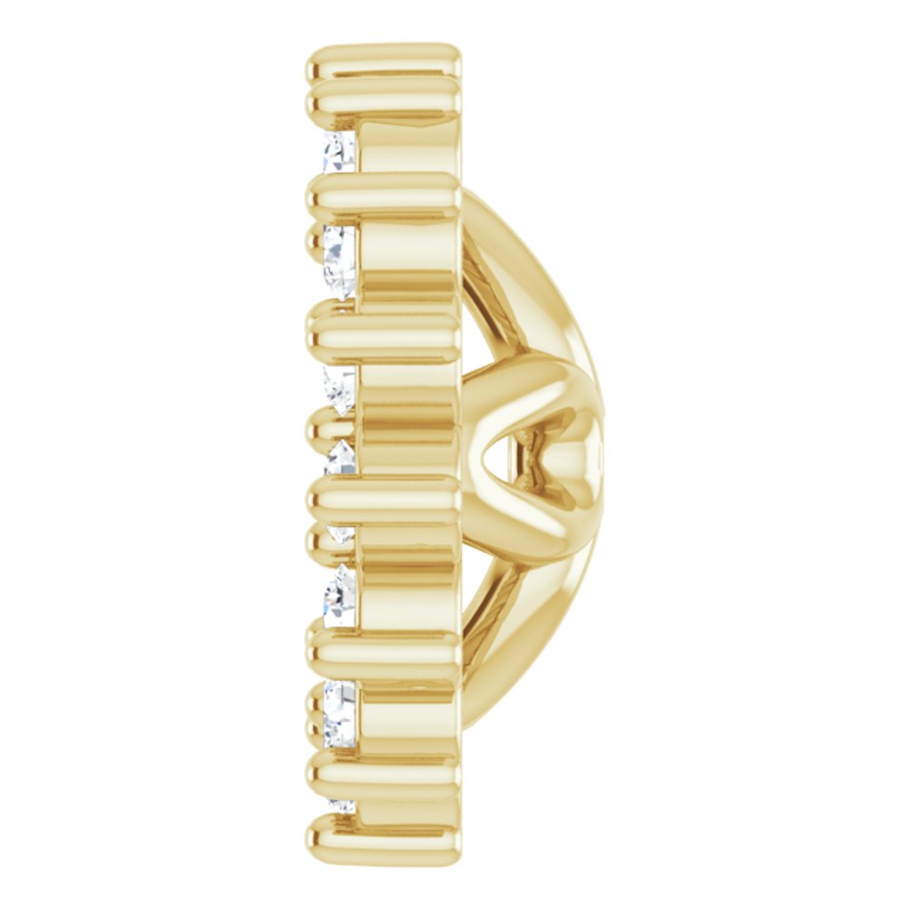 14K Yellow 1/8 CTW Natural Diamond Earring Jackets