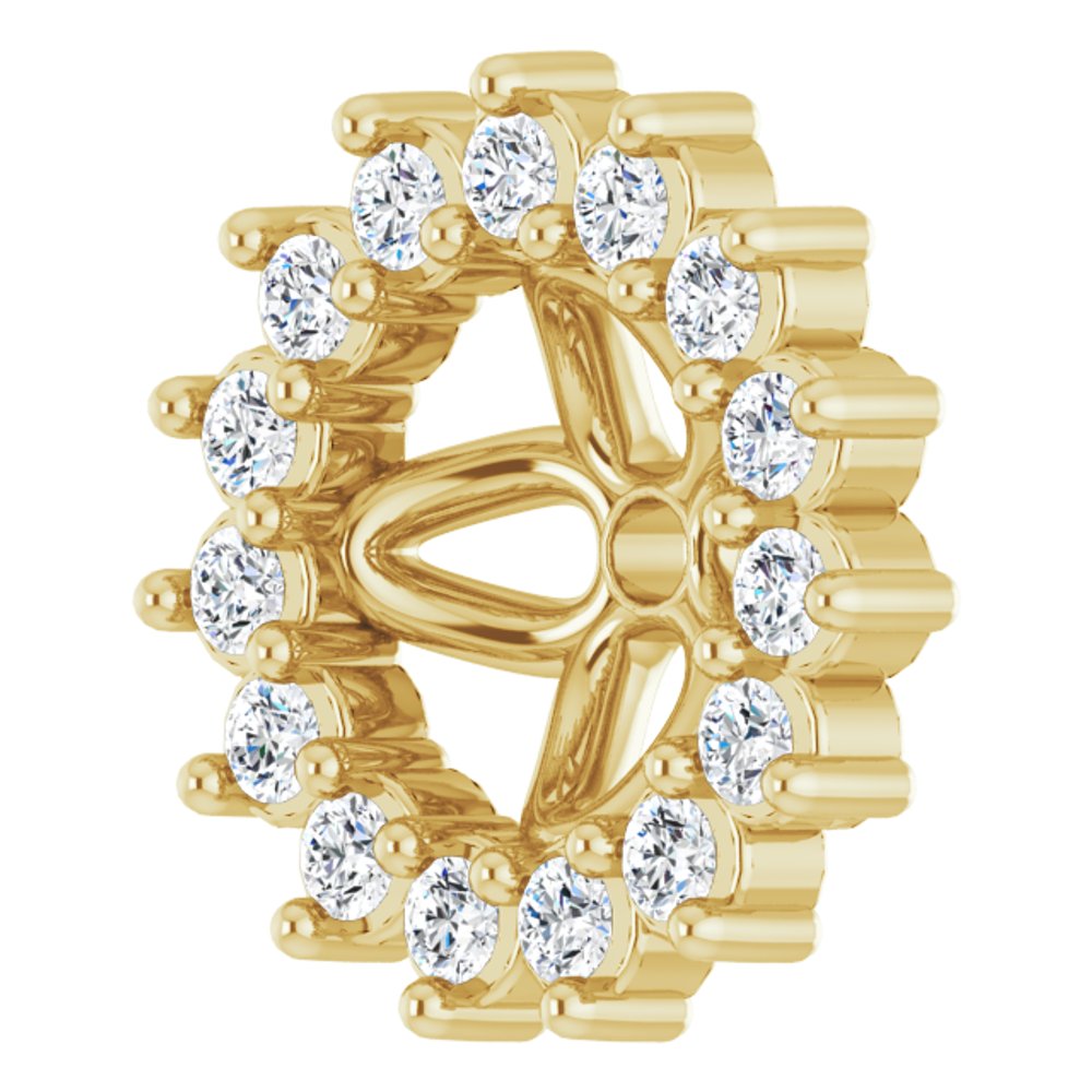 14K Yellow 1/8 CTW Natural Diamond Earring Jackets