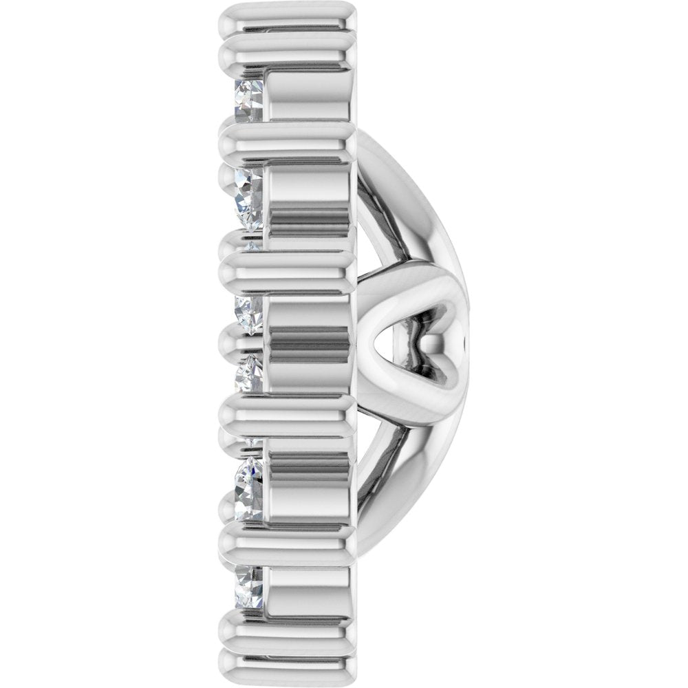 14K White 1/10 CTW Natural Diamond Earring Jackets