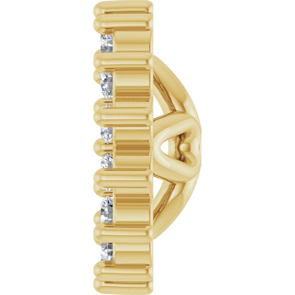 14K Yellow Gold 1/10 CTW Natural Diamond Earring Jackets