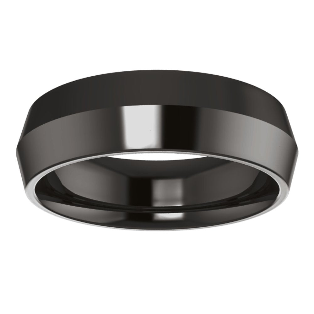 Zirconium 6 mm Comfort-Fit Knife Band Size 8.5