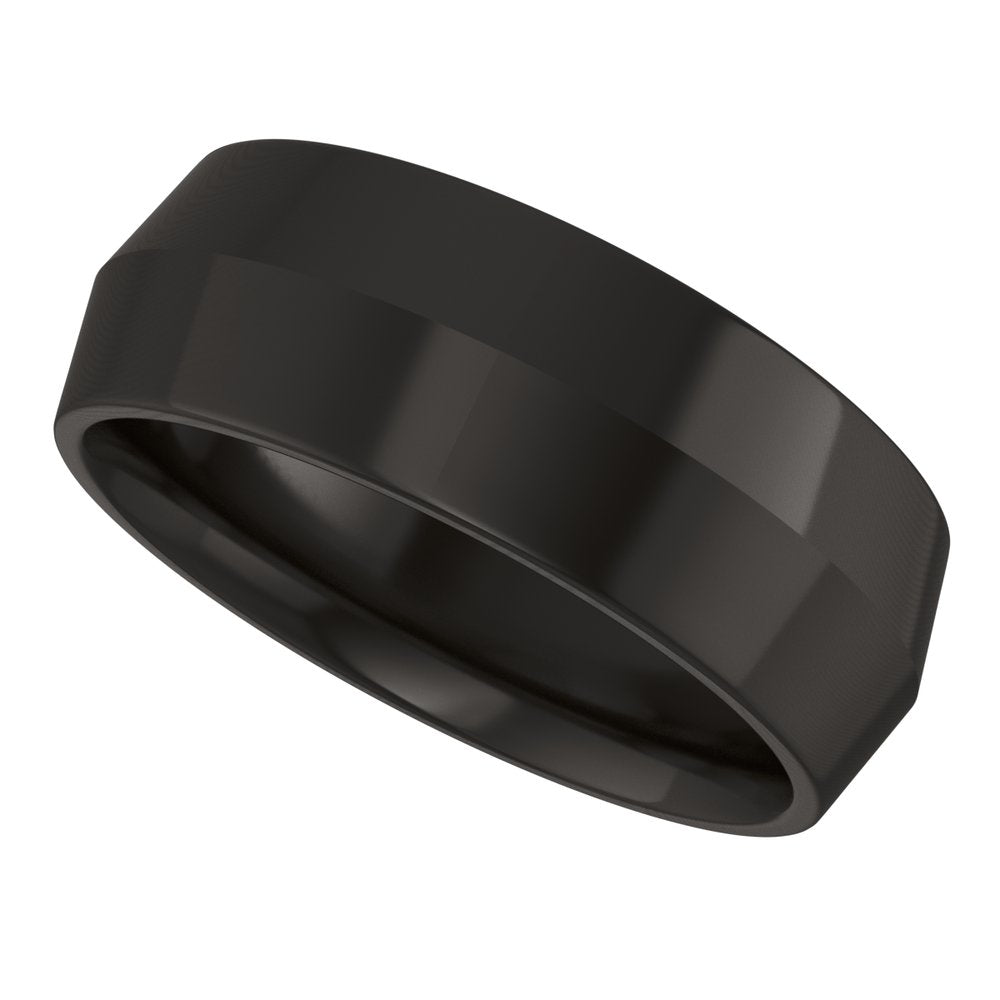 Zirconium 7 mm Comfort-Fit Knife Band Size 10