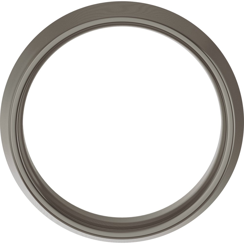 Zirconium 7 mm Comfort-Fit Knife Band Size 10