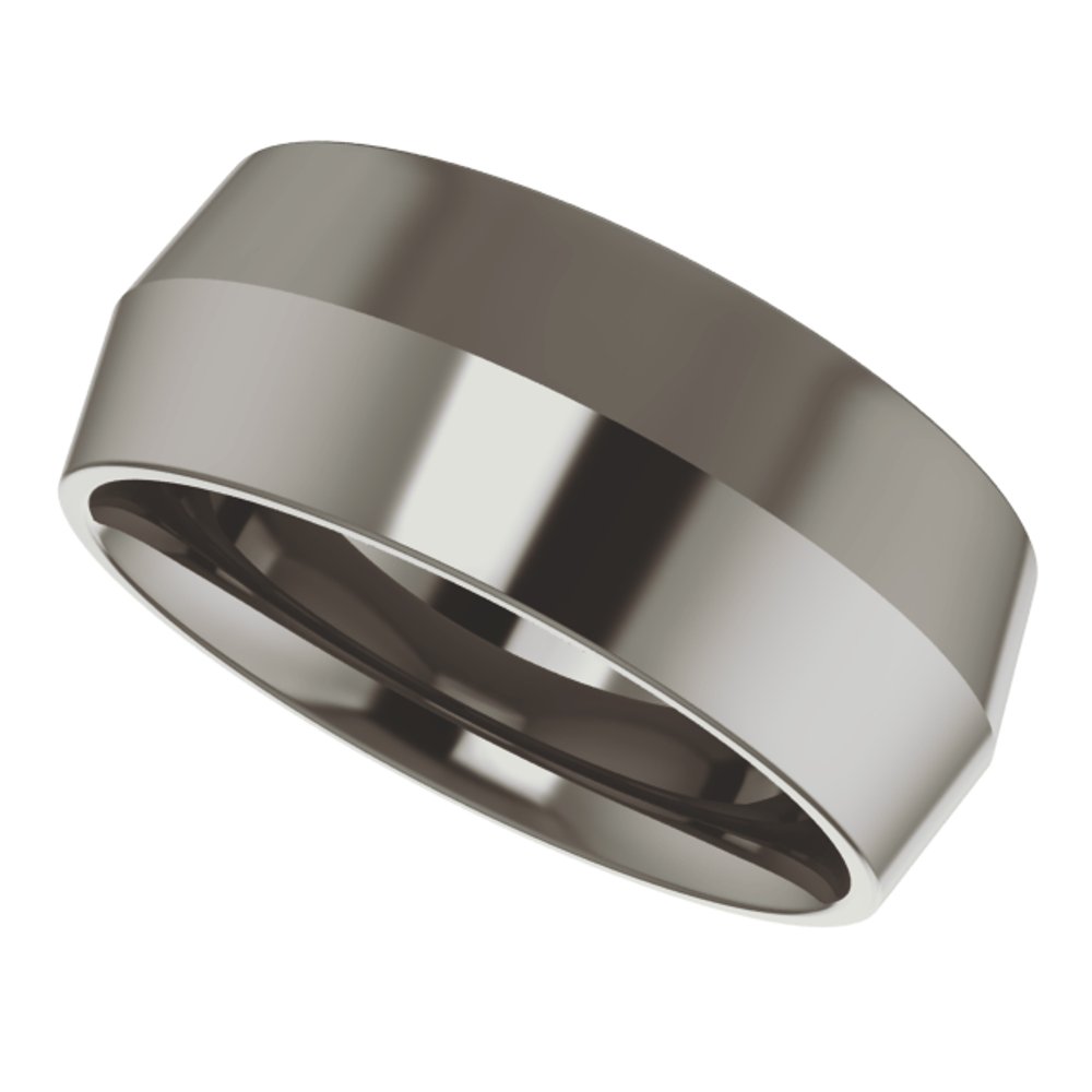 Titanium 8 mm Comfort-Fit Knife Band Size 9