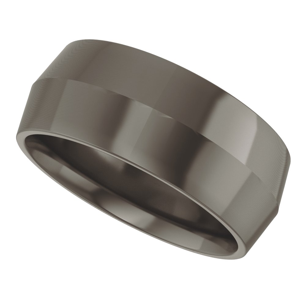 Titanium 8 mm Comfort-Fit Knife Band Size 9
