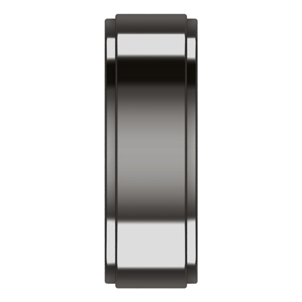 Zirconium 7 mm Stepped-Edge Comfort-Fit Flat Band Size 8