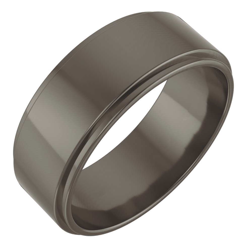 Titanium 7 mm Stepped-Edge Flat Band Size 9.5