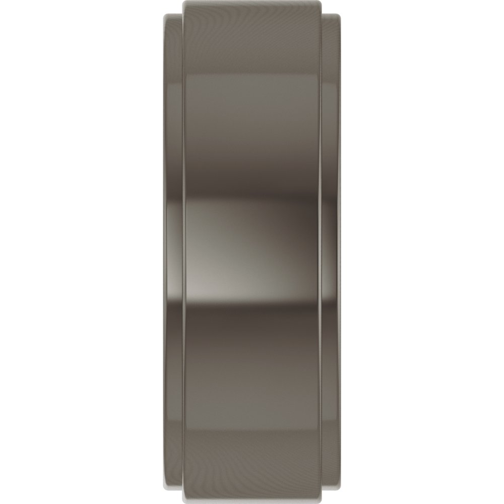 Titanium 7 mm Stepped-Edge Flat Band Size 9.5