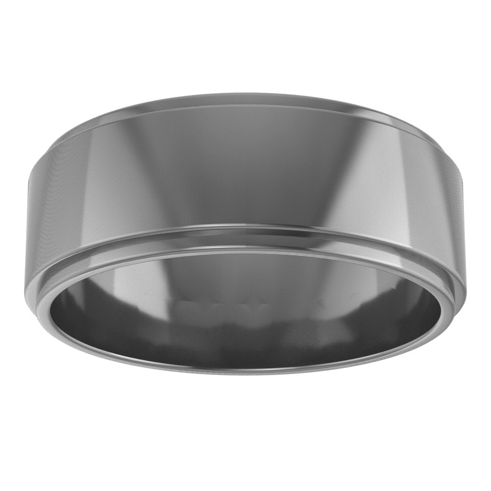 Cobalt 7 mm Stepped-Edge Flat Band Size 10